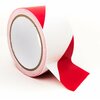 Bertech Safety Warning Hazard Floor Tape, 4 In. Wide x 54 Feet Long, Red and White Stripes BERST-4RW